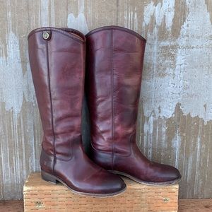 Frye Melissa burgundy wine red tall boot